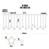 Luces Led Estrella X136 LED Cortina Luces 4m Navidad Blanca CE136NB