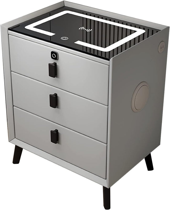 Mesa De Noche Inteligente Con Bonica Tres Cajones 4059