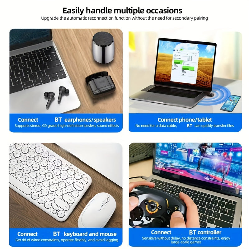 Tarjeta de red inalámbrica MCPIWOHY de doble banda 5G y WiFi 5.4, conexión USB, transmisor y receptor AP, plug & play, sin necesidad de controladores, para PC y laptop
