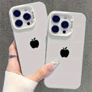 Estuche Minimalista de Negocios con Patrón de Manzana Plateada Adecuado para iPhone 16 PRO MAX, iPhone 15 PRO MAX 14 16 PLUS 15 13 12 11 7 8P X XR XS MAX, Funda Móvil Anti-Caída de Alta Estética Modelo A429TYBL68