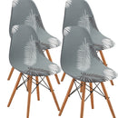 Juego de 2/4 Fundas Lavables para Sillas con Estampado, Cubre Sillas Elásticas Eames para Comedor