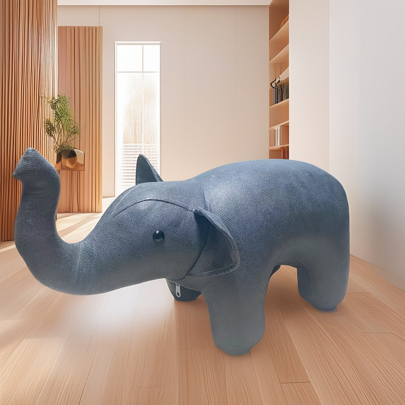 Taburete de Lujo Ligero con Diseño Animal | Taburete para Cambiarse Zapatos + Mesa Auxiliar de Sofá Dos en Uno, Estilo Biónico y Adorable, Almacenamiento para Entrada/Salón, Versátil, Estilo Nórdico de Lujo Ligero