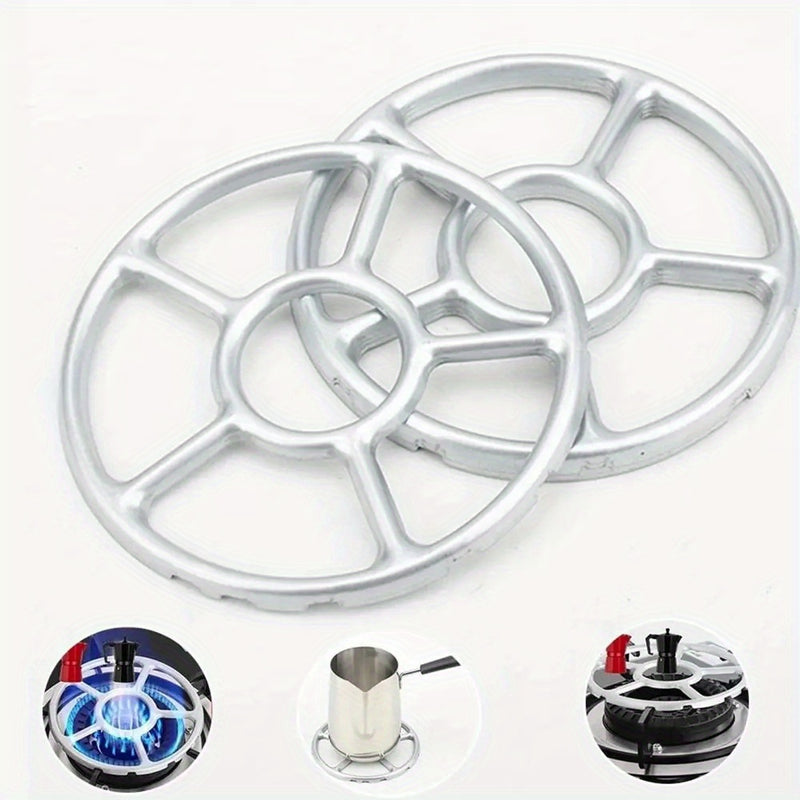 1pc Anillo de Soporte para Quemador de Estufa de Gas de Acero Inoxidable, Soporte Antideslizante para Olla de Leche, Rejilla Auxiliar para Cocinar en Placa de Cocina