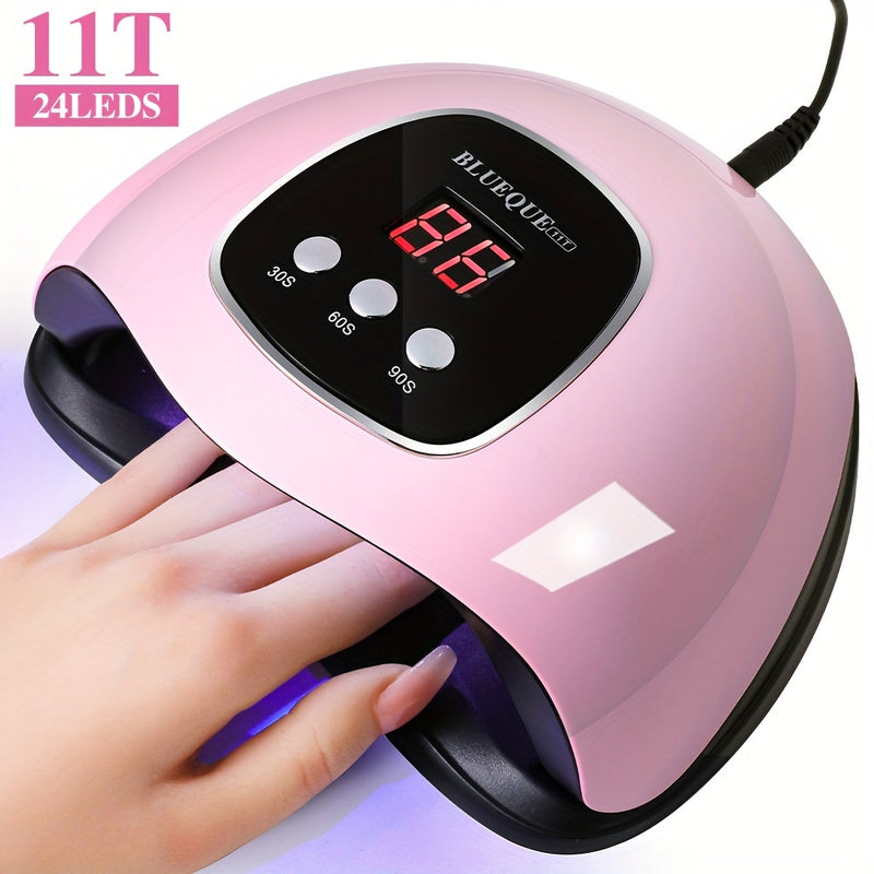 36LED Lámpara Secadora de Uñas para Esmalte, Luz Manicura con Cable USB, Kit Profesional para Gel y Pedi en Rosa Blanco, Herramienta de Salón para Todo Tipo de Uñas