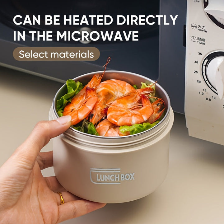 Lonchera Aislada con Bolsa Térmica - 3 Boles de Acero Inoxidable + 1 Bolsa Térmica, Recipiente Sellado para Escuela, Oficina, Camping y Hogar, Seguro para Microondas