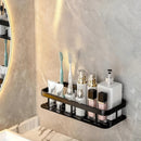 Organizador de ducha montado en pared, gran capacidad, instalación sin taladros, portajabones flotante para baño y cocina, ahorro de espacio, fácil de instalar, organizador de artículos de tocador y cosméticos