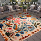 Manta floral ADSUVAN - Diseño vibrante azul, naranja y rosa, 78, 74x118, 11 pulgadas/200x300 cm, lavable en máquina poliéster, perfecta para sala de estar, dormitorio o espacios al aire libre, regalo ideal para 3 habitaciones, alfombras para sala de esta