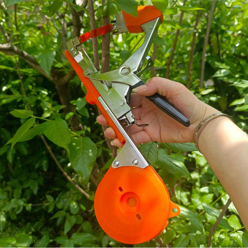 Máquina Portátil para Atar Ramas de Pepinos, Uvas, Berenjenas, Luffa y Plantas de Tomate - Herramienta de Atadura de Enredaderas de Metal, No Necesita Energía