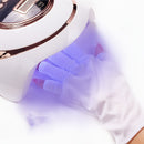 Guantes UV para Manicuras en Gel, Guantes Profesionales de Protección UV UPF99+ para Lámpara de Uñas en Gel, Guantes de Protección UV Profesional para Manicura, Guante AntiuV sin Dedos Color Claro Beis para el Cuidado de las Uñas