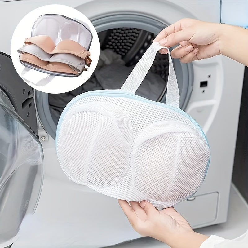 2/3 piezas de bolsas de lavado de sujetadores para lavandería, bolsas de lavado de sujetadores grandes para lavadoras, adecuadas para todos los tamaños de sujetadores, bolsas de ropa interior para lavar cremalleras delicadas (gris, azul), bolsas de lavan