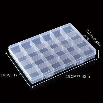 Caja de Almacenamiento Transparente de Múltiples Compartimentos, Caja de Joyería, Caja Organizadora, Caja de Medicinas
