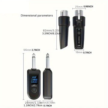 Transmisor y receptor inalámbricos XLR, cableado a micrófono inalámbrico XLR, adaptador XLR a 1/4 pulgada, adecuado para micrófono activo, interfaz de audio.