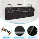 1 pieza, organizador de maletero de automóvil multifuncional de tela Oxford - Material duradero negro con bolsillos con cremallera, ideal para almacenar artículos en el asiento trasero y maletero de SUV y otros vehículos, solución de almacenamiento de ma