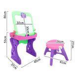 Escritorio Didáctico 2 En 1 Pupitre Tablero Niños PF4020