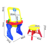 Escritorio Didáctico 2 En 1 Pupitre Tablero Niños PF4020