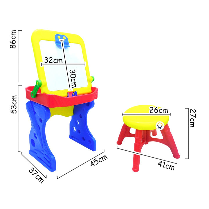 Escritorio Didáctico 2 En 1 Pupitre Tablero Niños PF4020