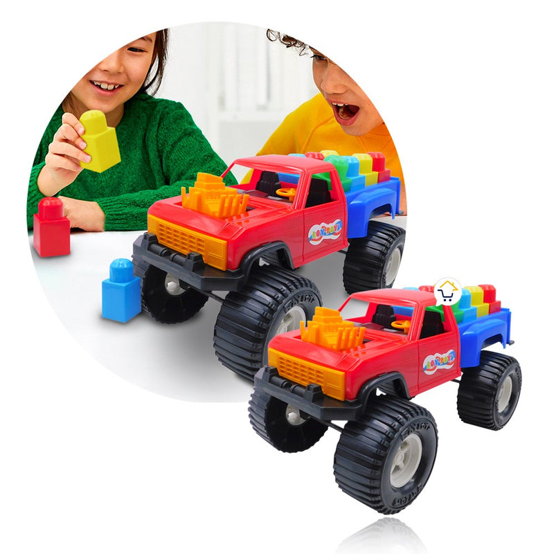 Camión Monstruo Cubos Construcción Juguete Infantil Niños PF500B