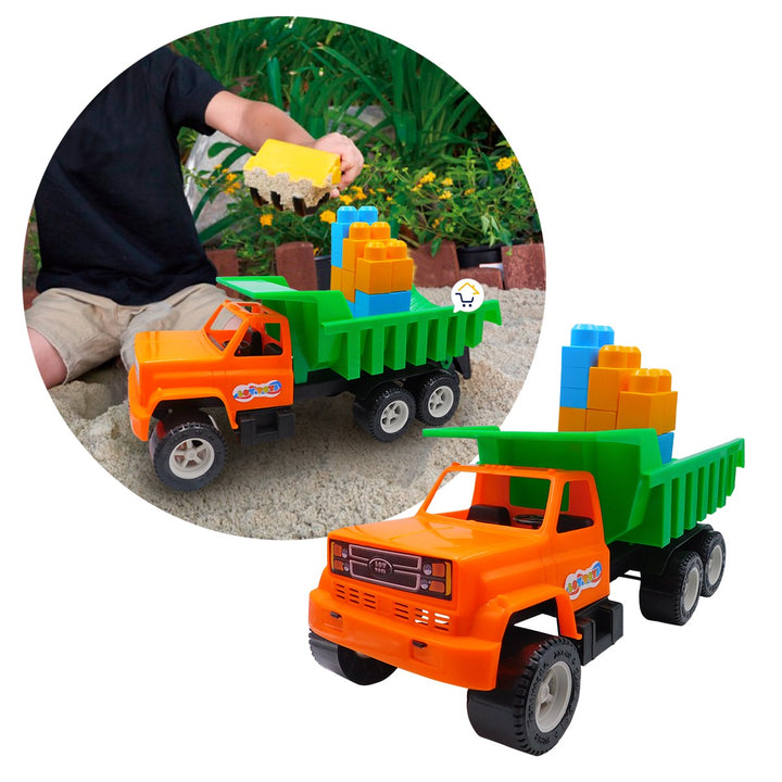 Camión Volqueta Construcción Volco Con bloques Armables Niños PF550B
