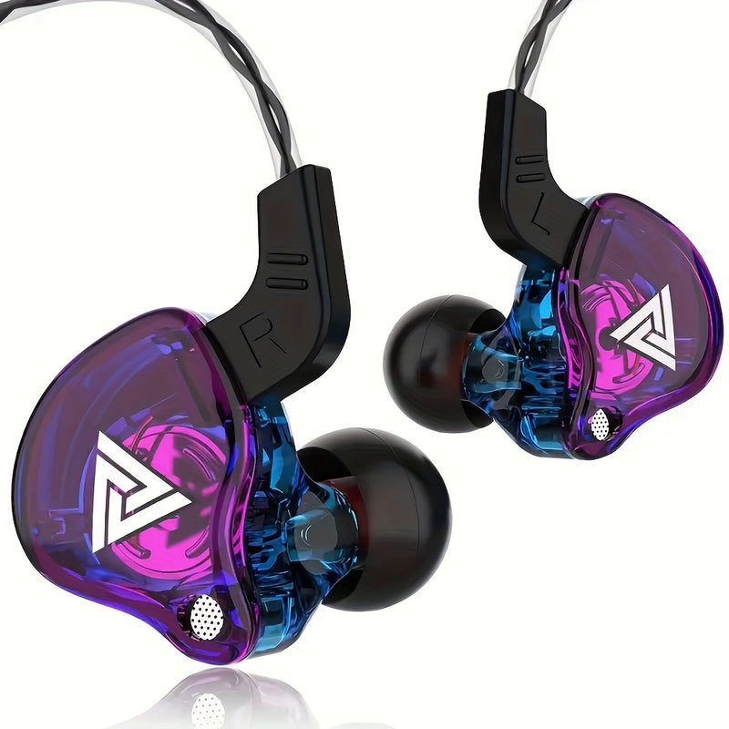 Auriculares Intraurales de Alta Fidelidad QKZ FiLe, Auriculares con Cable y Micrófono, Cancelación de Ruido de Subwoofer, Monitor para Juegos y Música, Plástico Duradero, Cable de 120cm/47.24 pulgadas, Diseño de Colores Vivos