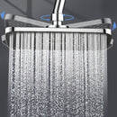 Cabezal de ducha de lluvia de lujo, montaje en pared de alta presión, diseño rectangular clásico, instalación fácil, acabado de pintura elegante, no necesita electricidad, ideal para una experiencia de baño premium, regalo perfecto para Navidad/Halloween