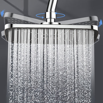 Cabezal de ducha de lluvia de lujo, montaje en pared de alta presión, diseño rectangular clásico, instalación fácil, acabado de pintura elegante, no necesita electricidad, ideal para una experiencia de baño premium, regalo perfecto para Navidad/Halloween