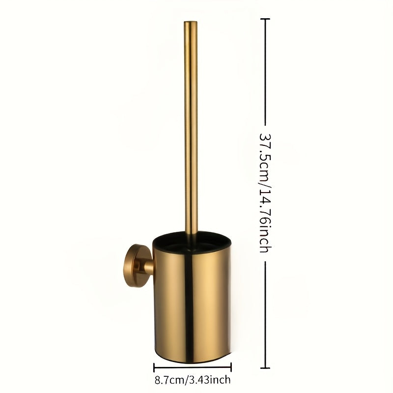 Cepillo de baño de acero inoxidable de lujo ligero - Material de alta calidad, espesado, elegante y hermoso, con base para colgar, muy adecuado para el baño, regalo para la casa nueva