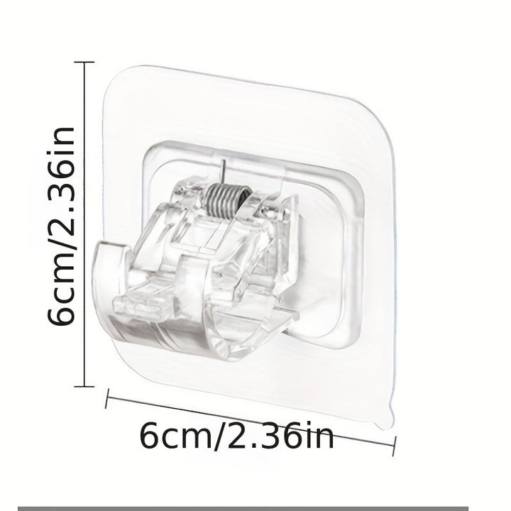 Clip de Fijación para Barra de Cortina sin Taladrar para Cortinas de Ventana, Cortinas de Baño, Toallas, Cortinas de Puerta y Estantes de Almacenamiento, Ganchos de Utilidad