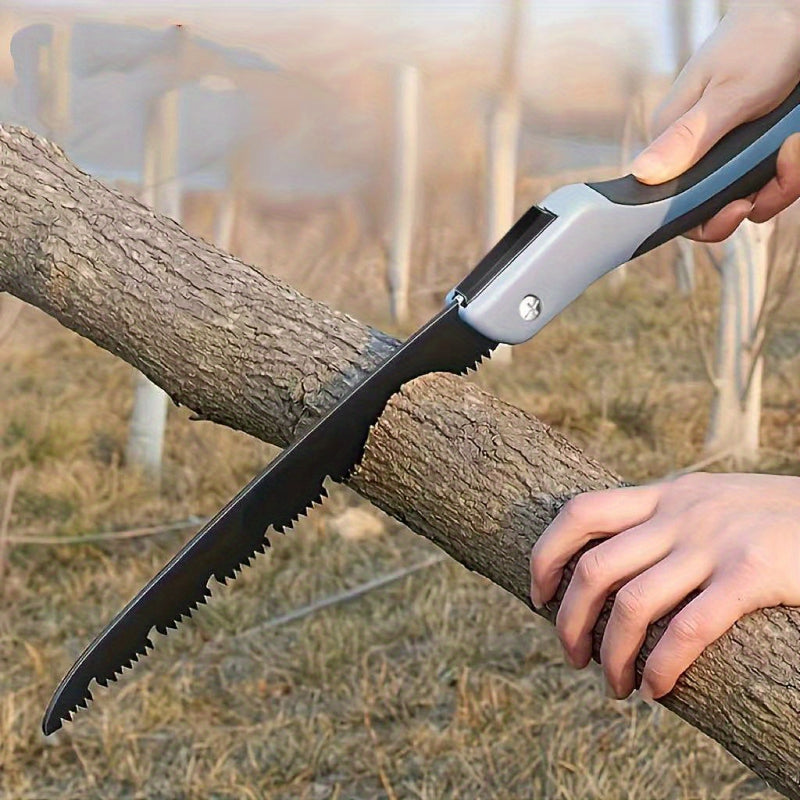 1pc Sierra Manual Plegable de Alta Resistencia - Mango Antideslizante, Hoja Plegable para Portabilidad - Sin Batería Necesaria, Ideal para Corte de Madera Profesional y DIY, Jardinería, Construcción - Estructura de Acero Duradero, Herramienta de Jardín,