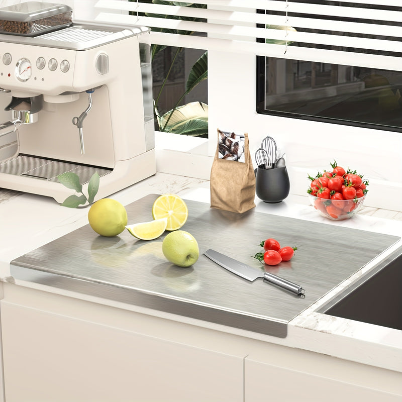 Tablero de corte de acero inoxidable | para uso doméstico, adecuado para amasar masa y picar en la cocina