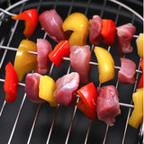 Juego de Rejilla para Freidora de Aire de Acero Inoxidable con 4 Pinchos, Doble Capa Filtro de Aceite y Rejilla para Barbacoa para Horno Microondas y Horneado, Accesorios de Cocina, Artículos para el Hogar