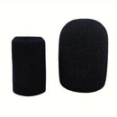 2 piezas de parabrisas de micrófono para Shure SM7B, cubierta de espuma de conector XLR, filtro antipop de reducción de ruido, accesorios de micrófono, negro, sin batería requerida para Shure SM7B