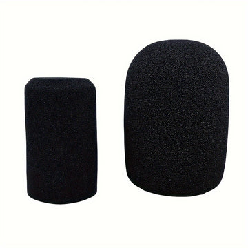 2 piezas de parabrisas de micrófono para Shure SM7B, cubierta de espuma de conector XLR, filtro antipop de reducción de ruido, accesorios de micrófono, negro, sin batería requerida para Shure SM7B