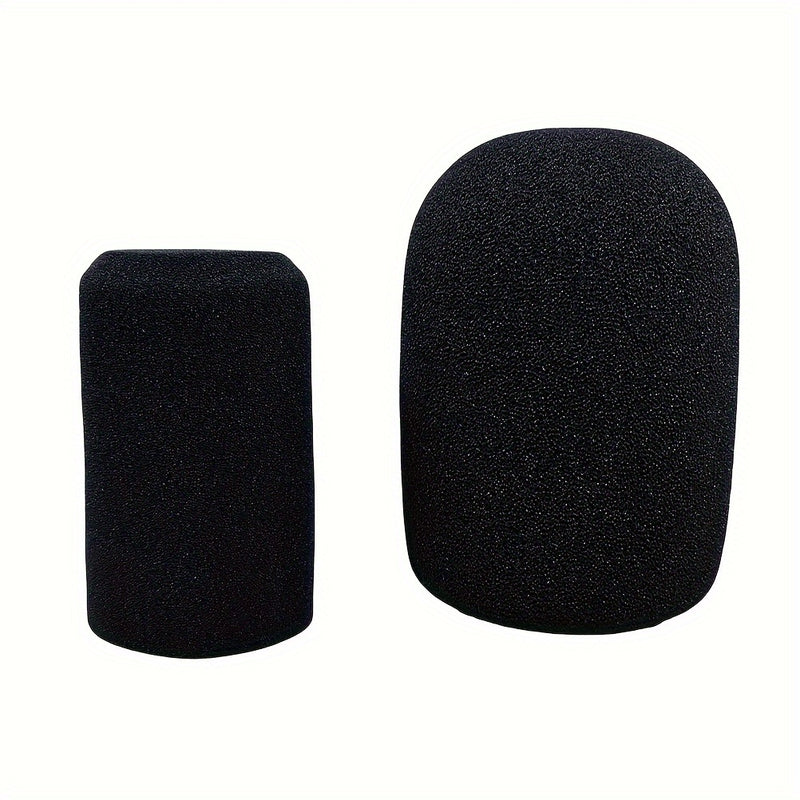 2 piezas de parabrisas de micrófono para Shure SM7B, cubierta de espuma de conector XLR, filtro antipop de reducción de ruido, accesorios de micrófono, negro, sin batería requerida para Shure SM7B