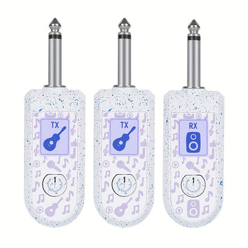 Sistema sin varillas para Guitarra con frecuencia de trabajo de 2.4GHz, transmisor y receptor inalámbricos recargables adecuados para guitarra, bajo, instrumentos de viento e instrumentos musicales electrónicos