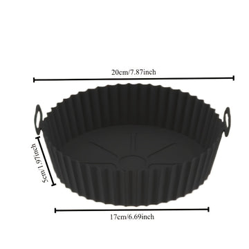 1 pieza de funda de silicona reutilizable para freidor de aire - Antiadherente, apta para alimentos, accesorio versátil para cocinar, compatible con la mayoría de los freidores de aire, ideal para no necesitar energía, accesorios para freidor de aire, fu