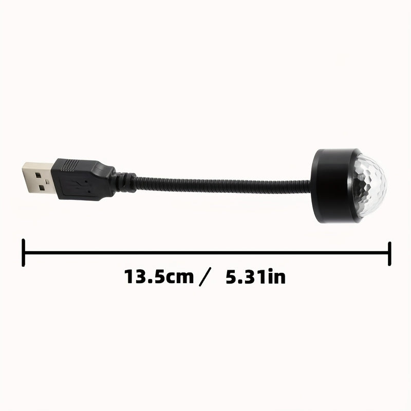 2 luces nocturnas LED USB con proyección de cielo estrellado, multicolor y ritmo musical, cuello flexible para fiestas en interiores y efectos de escenario