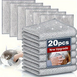 20/10/5 piezas de paños de lavado de platos reutilizables de malla no adhesiva sin aceite de alambre de acero - Elimina eficazmente manchas y suciedad de hornos de cocina, fregaderos, ollas y campanas - Altamente absorbente, suave para la limpieza de la