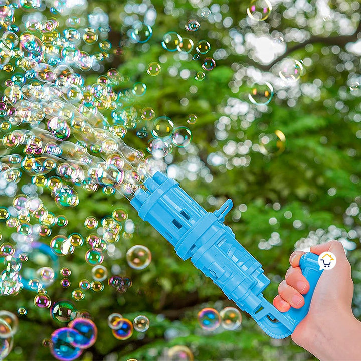 Pistola Ametralladora Lanza Burbujas Juguete Para Niños JMC0583B