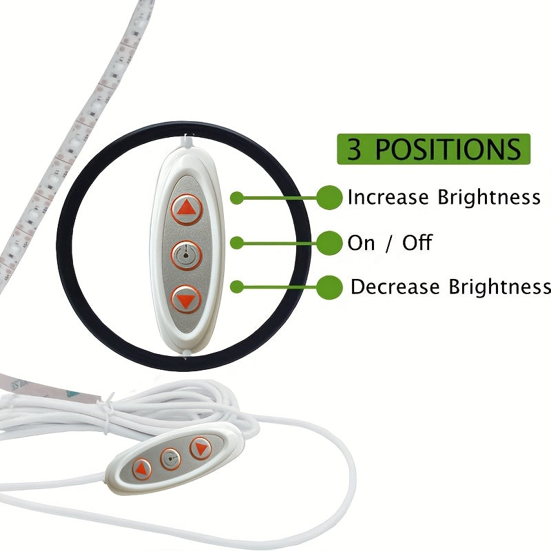 Una luz flexible para máquina de coser de 30 cm/50 cm (con brillo ajustable), tira de luz LED para coser, alimentada por USB de 5 V CC, adecuada para todas las máquinas de coser.