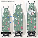 Fundas Lavables para Tabla de Planchar con Plantas Verdes - Sin Necesidad de Tabla, Ajusta a la Mayoría de Tablas Estándar, Decoración para Lavandería, Accesorios Fáciles de Instalar (Diseño Plano 2D), Organización del Hogar, Patrón Vibrante, Tela Durade