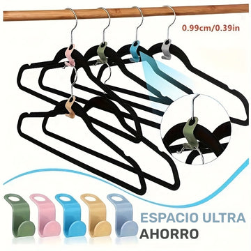 10/20/30/40/50/100 piezas/set de ganchos conectores para colgar ropa, ganchos resistentes y duraderos para ropa, ahorrador de espacio en el hogar para organizar ropa en clóset, armario, casa, residencia estudiantil, esencial para regreso a clases
