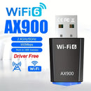 Adaptador Mini USB WiFi6 AX900 - Plug and Play, banda dual 2.4/5G, sin necesidad de controladores, compatible con dispositivos inteligentes - Transmisor receptor de red de alta velocidad