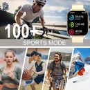 Reloj Inteligente Unisex con Llamadas Inalámbricas, Asistente de Voz AI, Pantalla Táctil Completa, Notificaciones de Mensajes y Múltiples Modos Deportivos - Compatible con Teléfonos Android y Apple
