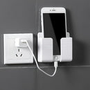 Soporte de carga de teléfono móvil de estilo casual para montaje en pared, caja de almacenamiento no perforada fácil de instalar con control remoto, gancho multifunción para uso en el hogar y la oficina, ganchos de utilidad