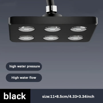 1 pieza de Cabezal de Ducha de Alta Presión de 10.92 cm - Acabado Pulido Cuadrado, Montaje en Pared/Techo, Diseño de Boquilla para Mejor Flujo de Agua, Actualización Moderna del Baño, Material ABS, Instalación Fácil