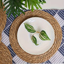 2/4/6 piezas de individuales de ratán tejidos a mano, 35.05 cm - Naturales, rústicos, resistentes al calor, decoración rectangular para cocina y comedor, bodas, fiestas, hogar - Alta calidad, solo lavado a mano, individuales para cocina, vajilla de fiest