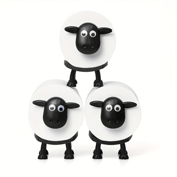 Soporte de papel higiénico en forma de animal adorable, sobre el tanque, autosoportado, de plástico, con soporte de toalla de papel para decoración de baño