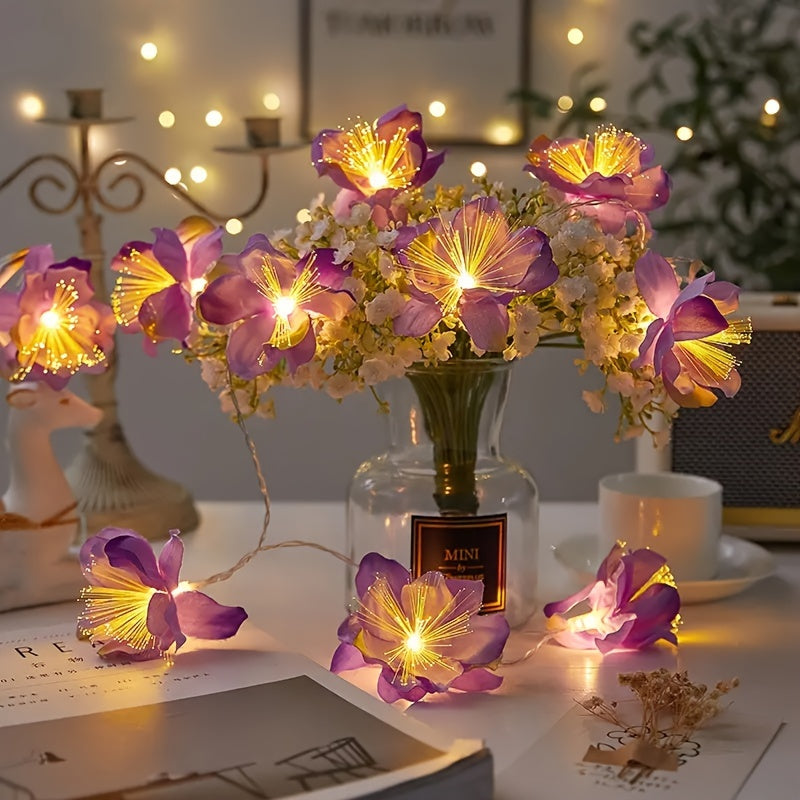 Encantadoras Luces de Hada de 199.95cm - 10 LED Cálidos para Decoración de Navidad y Jardín, Perfectas para Fiestas y Festividades al Aire Libre, Decoración Navideña