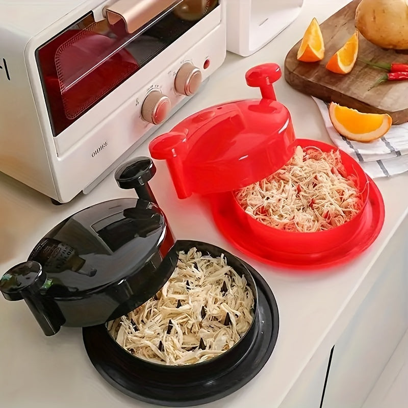 1pc Desmenuzador de pollo - Desmenuzador de carne de torsión con asa y base antideslizante, ideal para carne de res y pollo, material de plástico, no requiere batería, esenciales de cocina | Herramienta de cocina moderna | Plástico duradero