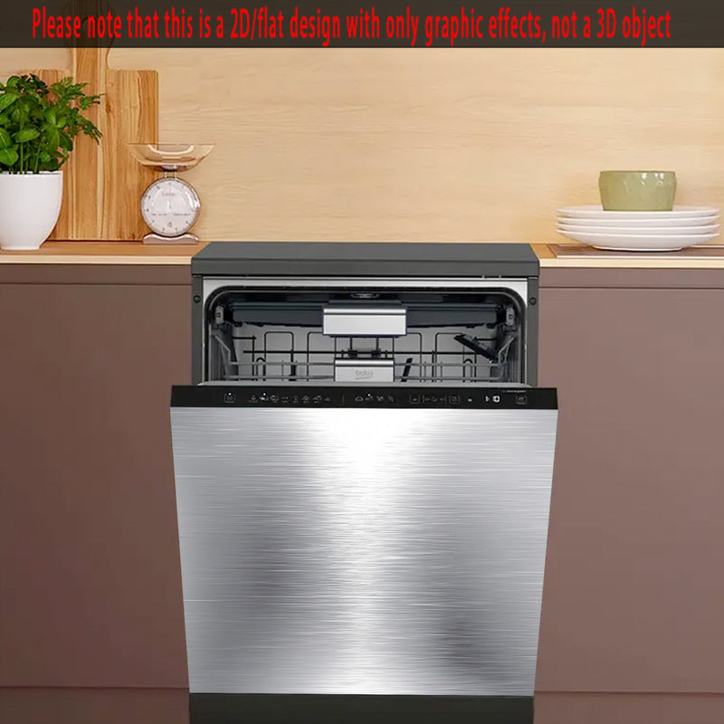 1 pieza, cubierta de imán para lavavajillas de textura metálica resistente al calor, 23,03 x 25,59 pulgadas, fácil de limpiar, no requiere electricidad, ideal para decoración de electrodomésticos de cocina, accesorios para lavavajillas